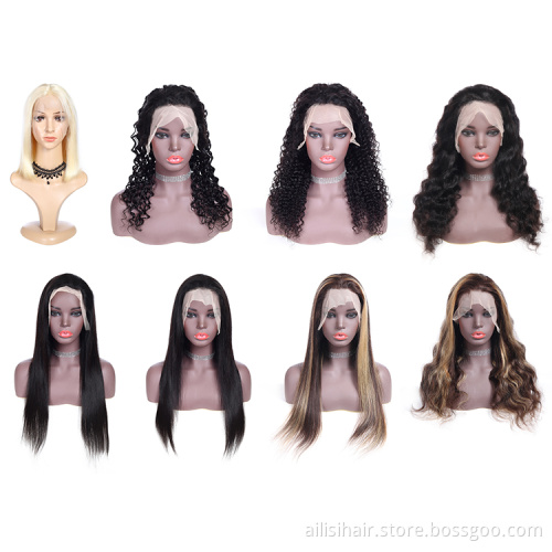 Alice Brazilian Human Hair Lace Front Wig Straight Virgin Hair Lace Wig For Black Women Pre Pluck Lace Wig With Baby Hair